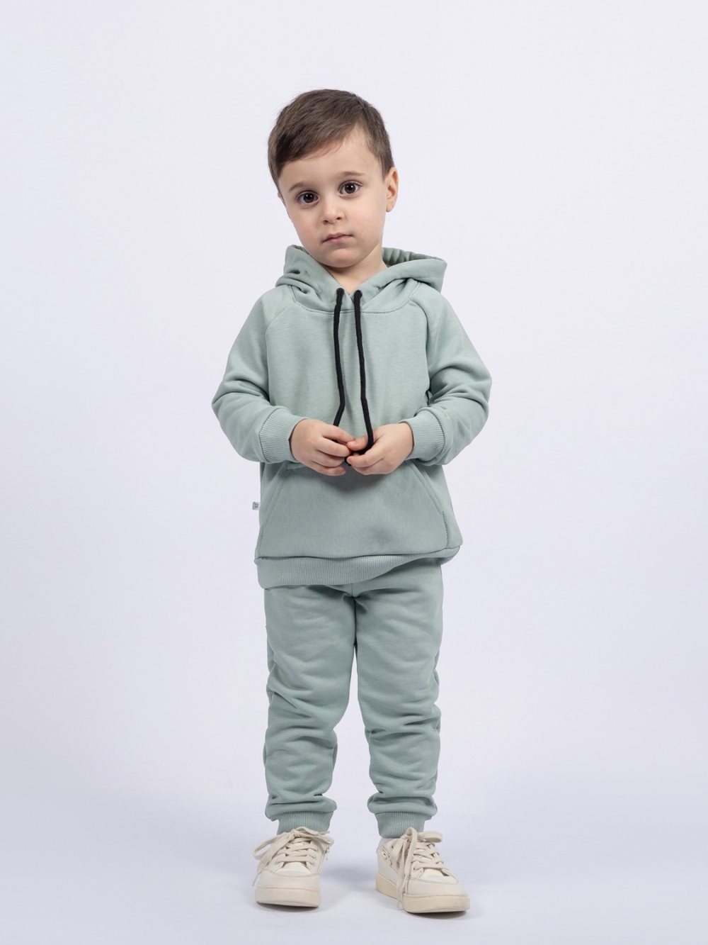 311-ОЛ. Свитшот с капюшоном + Штаны, хлопок 65%, 35% ПЭ, 3-х нитка ( без начеса) олива 122,128,134,140