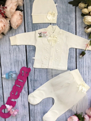 Купить оптом 172. Костюм 3-х предметник "юбка" , хлопок 100 % интерлок в Евпатории